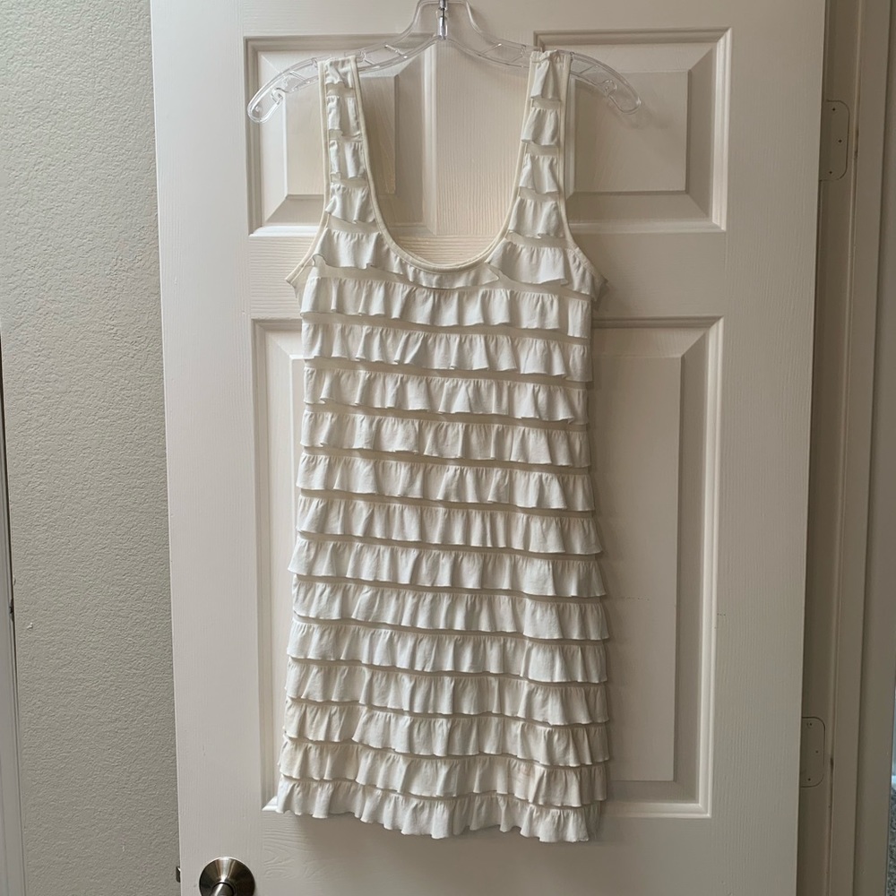 White ruffle dress